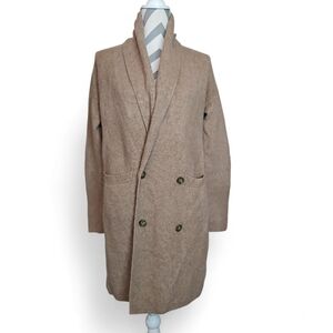 ​J. Crew Tan Ribbed Knit Longline Cardigan Coatigan XS Merino Wool Alpaca